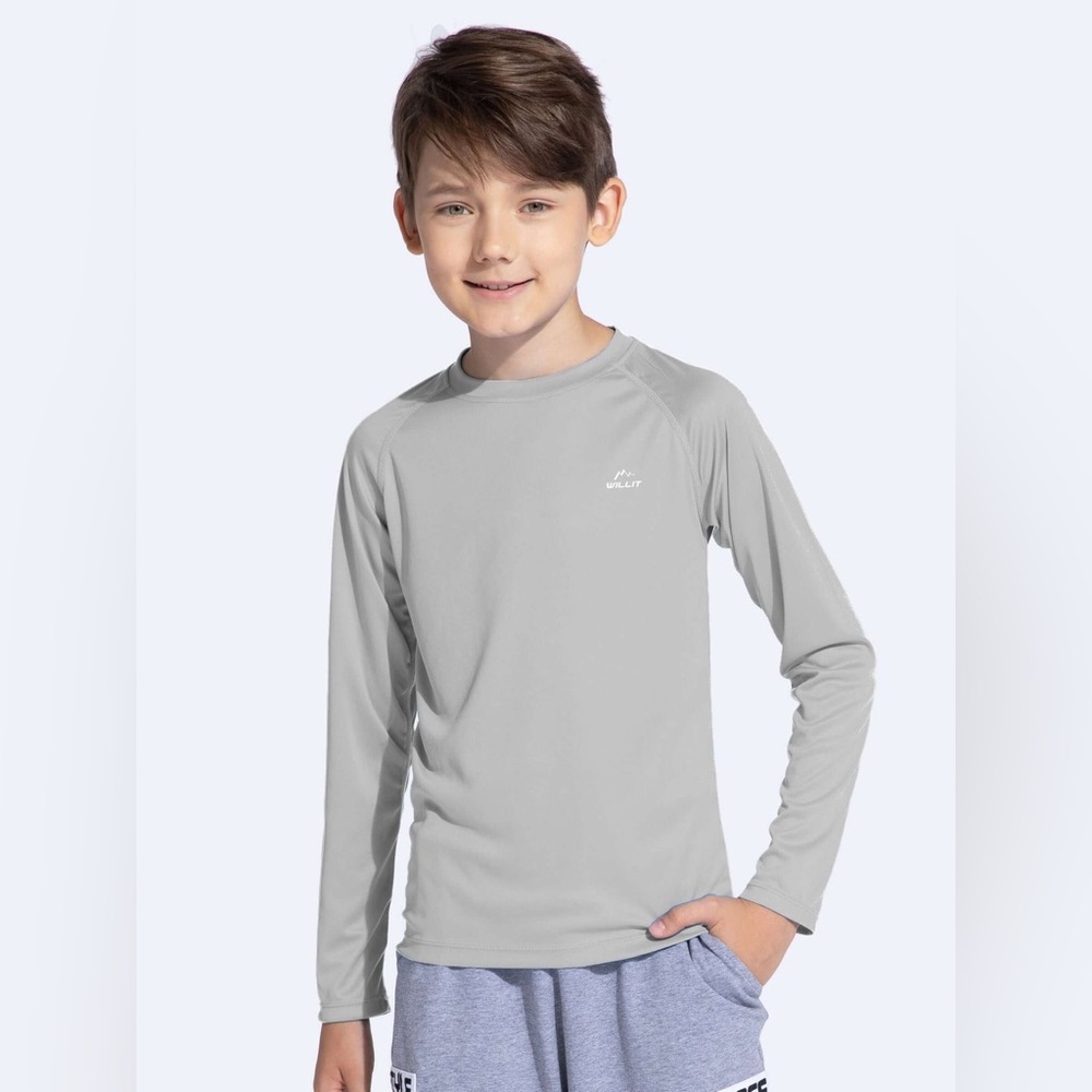 NWT Willit Boy's Long Sleeve Rash Guard Shirt Size S (7/8)
